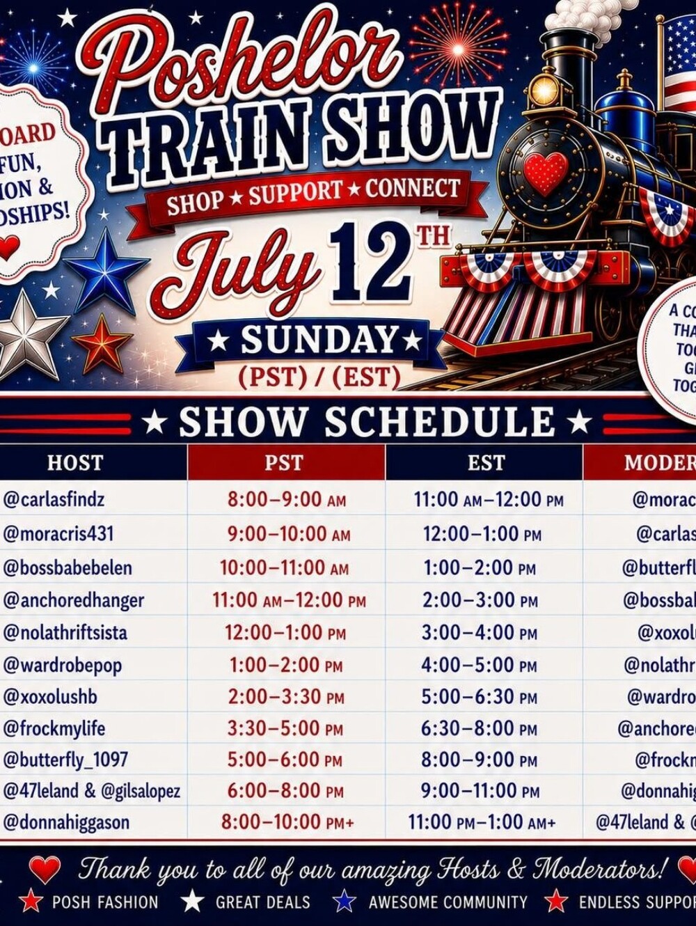 Poshelor Train Show July 12